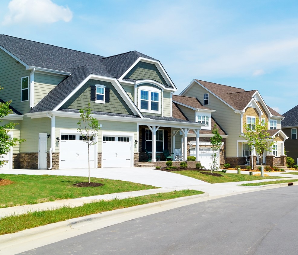 Street Of Suburban Homes